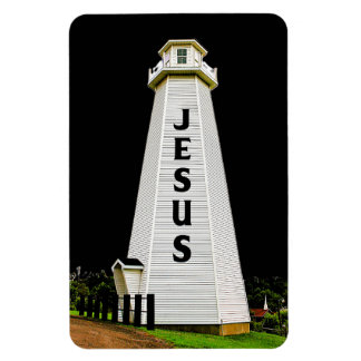 Imán Faro con el nombre de la fotografía de Jesús Bella