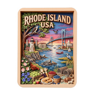 Imán Faro costero de vida silvestre de Rhode Island New
