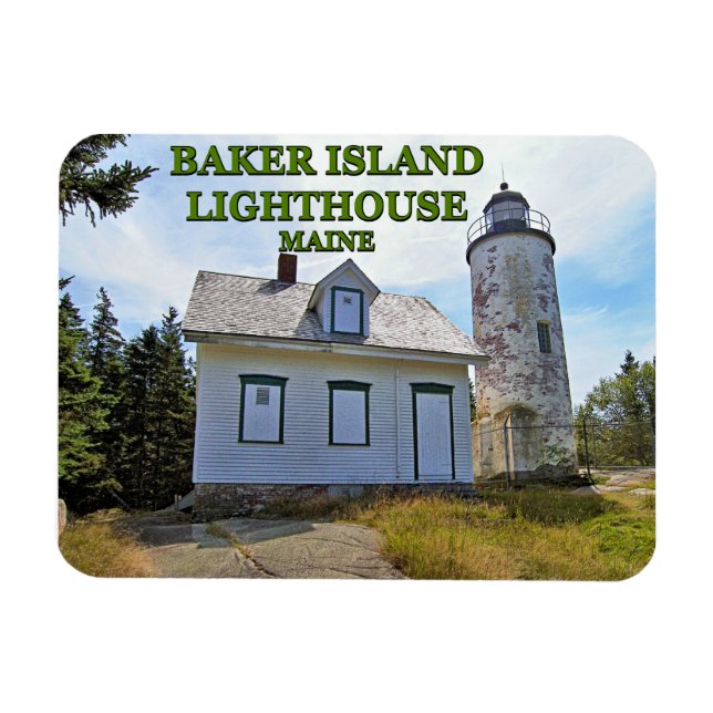 Imán Faro de Baker Island, Maine (Horizontal)