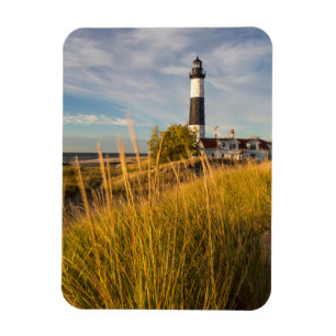 Imán Faro de Big Sable Point en el lago Michigan