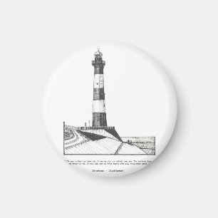 Imán Faro de Breskens Ilustracion Holandés