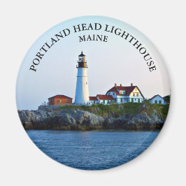 Imán Faro de cabeza de Portland, Magnet de Maine Round
