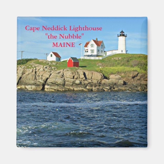 Imán Faro de Cape Neddick - The Nubble, Maine Magnet (Frente)