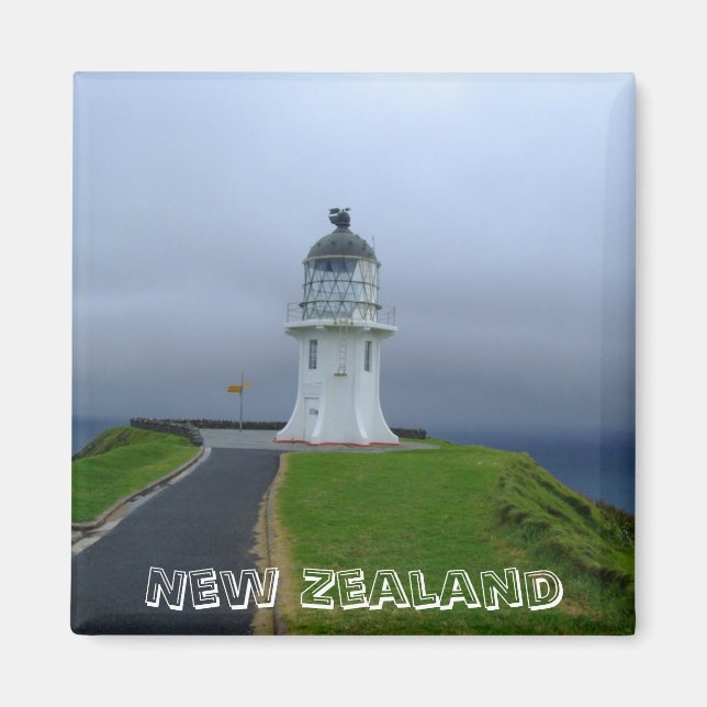 Imán Faro de Cape Reinga, NZ (imán frigorífico) (Frente)