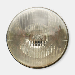 Imán Faro de coche clásico con lente de vidrio transpar