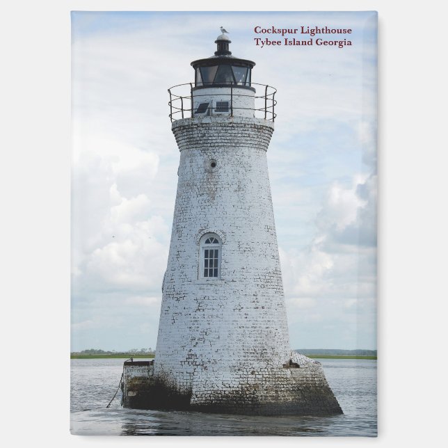 Imán Faro de Cockspur Isla Tybee, Georgia (Anverso)