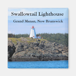 Imán Faro de cola de cruz, Grand Manan, N.B. Magnet