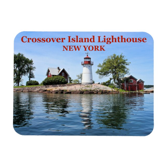 Imán Faro de Crossover Island, New York Flexi-Magnet (Horizontal)