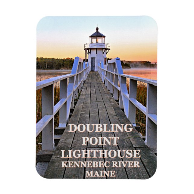 Imán Faro de Doubling Point, Isla Arrowsic, Maine (Vertical)