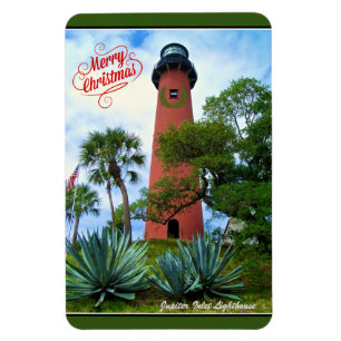 Imán Faro de entrada de ferry Christmas Jupiter Florida