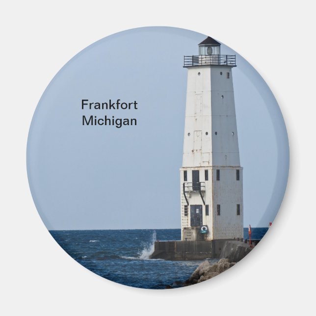 Imán Faro de Frankfort Michigan (Frente)