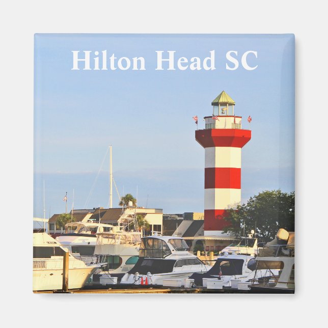 Imán Faro de Hilton Head, fotografía en Magnet (Frente)