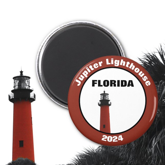 Imán Faro de Jupiter Florida Rojo Fotográfico (Subido por el creador)