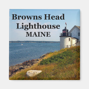 Imán Faro de la cabeza de Browns, Magnet Maine