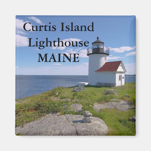 Imán Faro de la isla de Curtis, Magnet Maine (Frente)