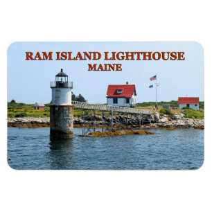 Imán Faro de la isla de Ram, Maine Flexi Magnet