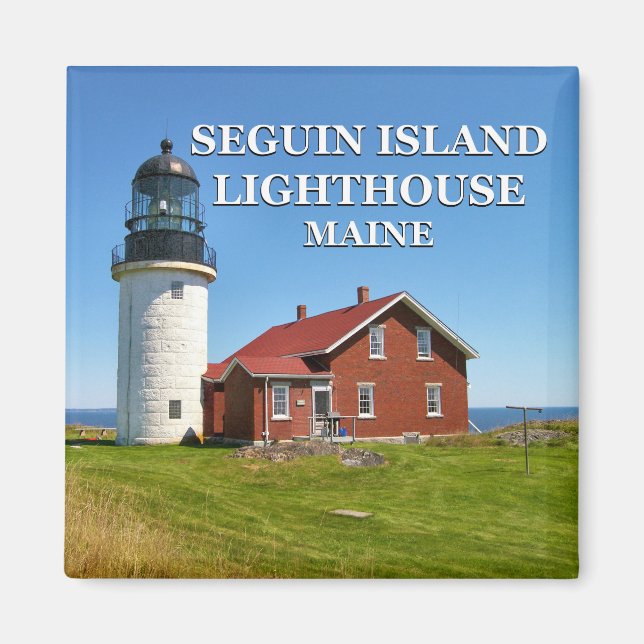 Imán Faro de la isla de Seguin, Magnet Maine (Frente)