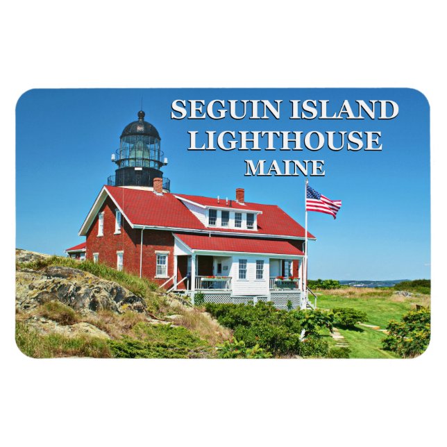 Imán Faro de la isla de Seguin, Magnet Maine Flexi (Horizontal)