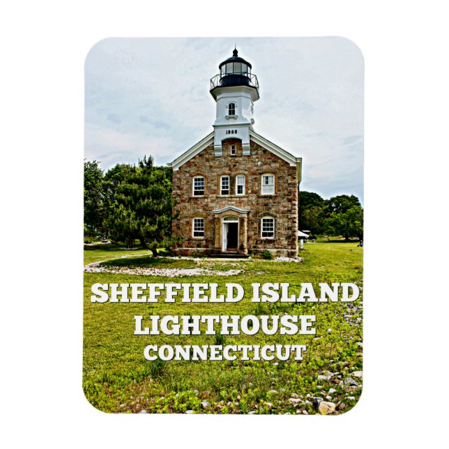 Imán Faro de la isla de Sheffield, Connecticut (Vertical)