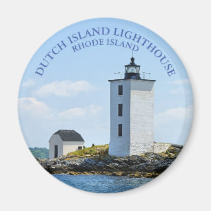 Imán Faro de la isla holandesa, Rhode Island Round Magn