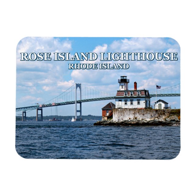 Imán Faro de la isla Rosa, Isla Rhode (Horizontal)