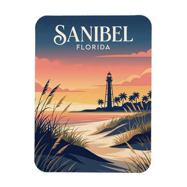 Imán Faro de la Isla Sanibel EE. UU. (Vertical)