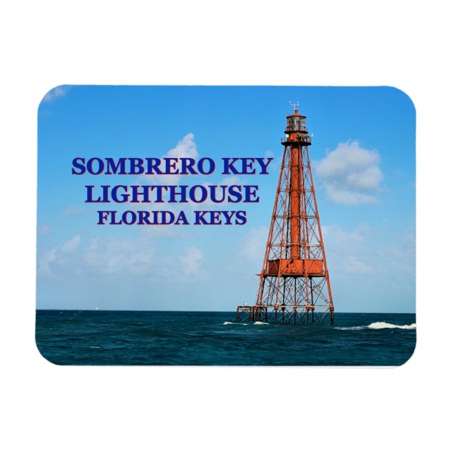 Imán Faro de la llave Sombrero, Cayos de Florida (Horizontal)