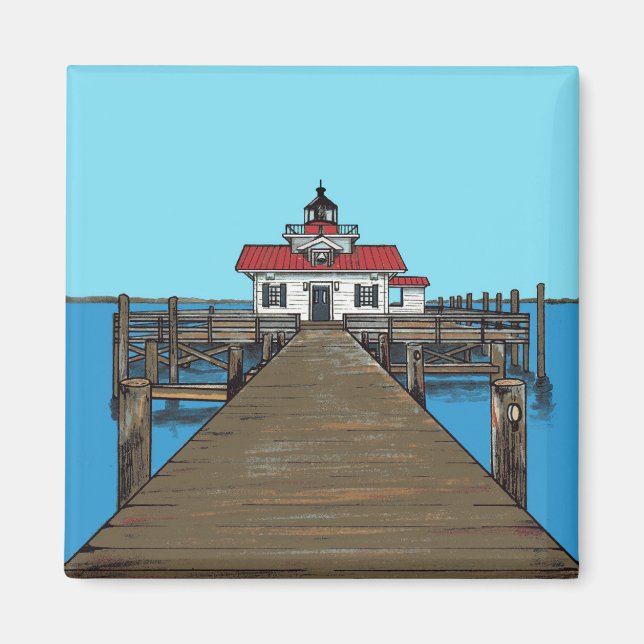 Imán Faro de las marismas de Roanoke - Magnet (Frente)