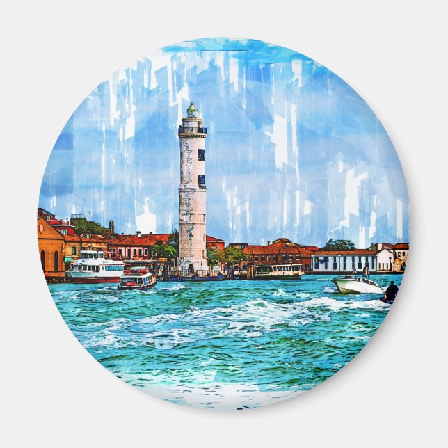 Imán Faro de Murano, Venecia, Italia. (Frente)