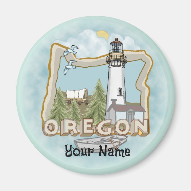 Imán Faro de Oregon (Frente)