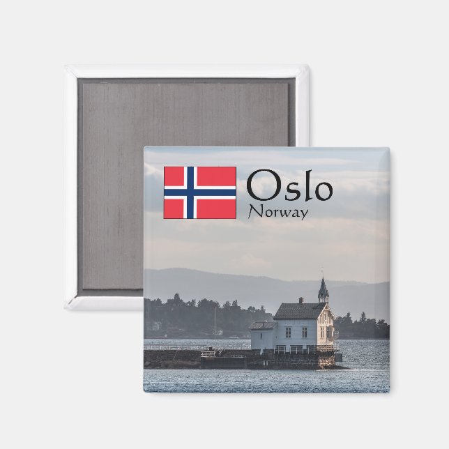 Imán Faro de Oslo (Anverso/Reverso)