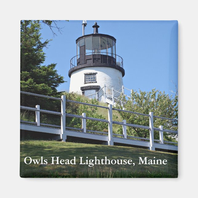 Imán Faro de Owls Head, Maine Magnet (Frente)
