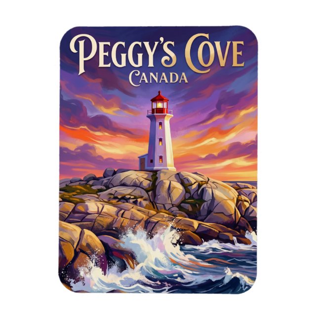 Imán Faro de Peggy's Cove Canadá (Vertical)
