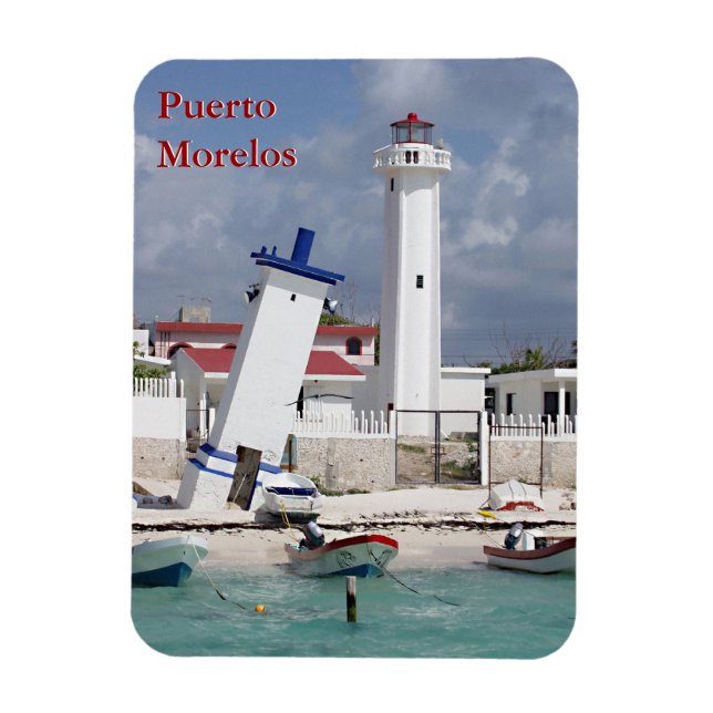 Imán Faro de Puerto Morelos (Vertical)