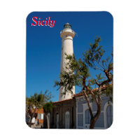 Faro de Punta Secca, Sicilia, Italia