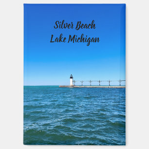 Imán Faro de Silver Beach-Lago Michigan