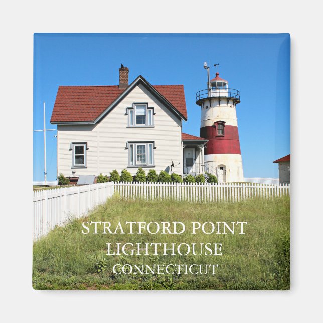 Imán Faro de Stratford Point, Connecticut (Frente)