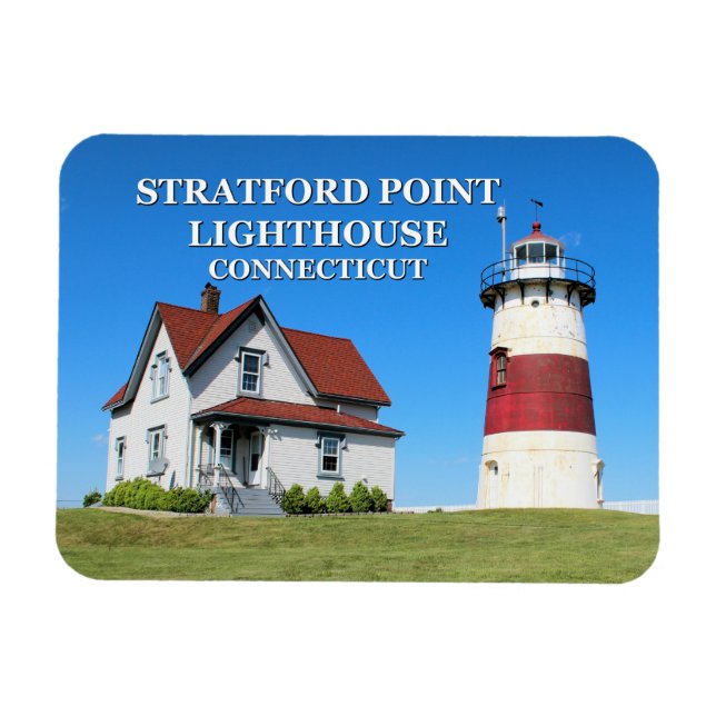 Imán Faro de Stratford Point, Connecticut (Horizontal)