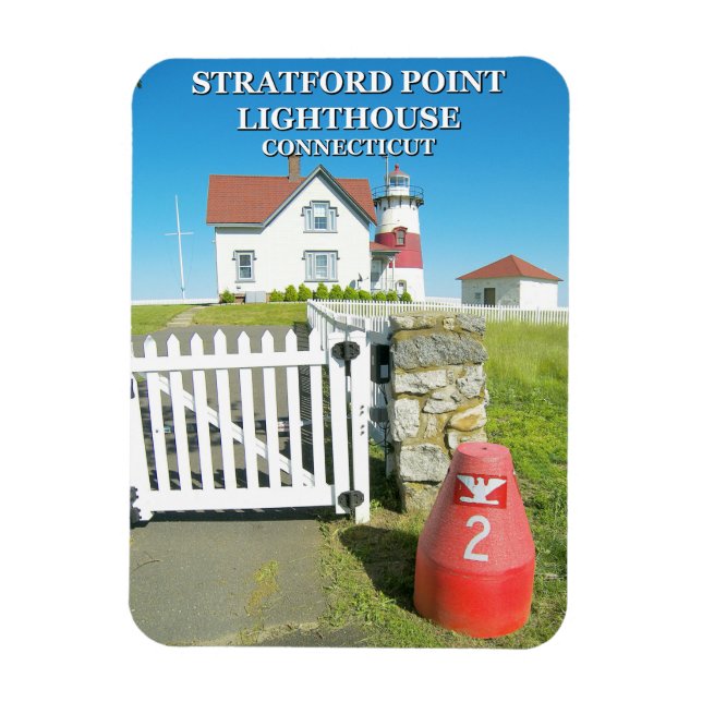 Imán Faro de Stratford Point, Connecticut (Vertical)