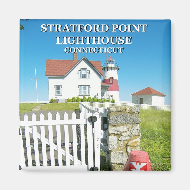 Imán Faro de Stratford Point, Connecticut (Frente)