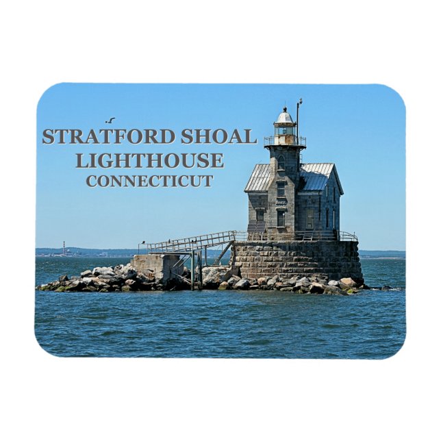 Imán Faro de Stratford Shoal, Connecticut (Horizontal)