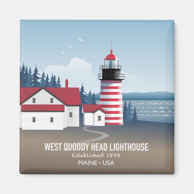 Imán Faro de West Quoddy Head (Frente)
