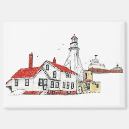 Imán Faro de Whitefish Point con Edmund Fitzgerald