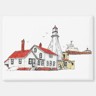 Imán Faro de Whitefish Point con Edmund Fitzgerald