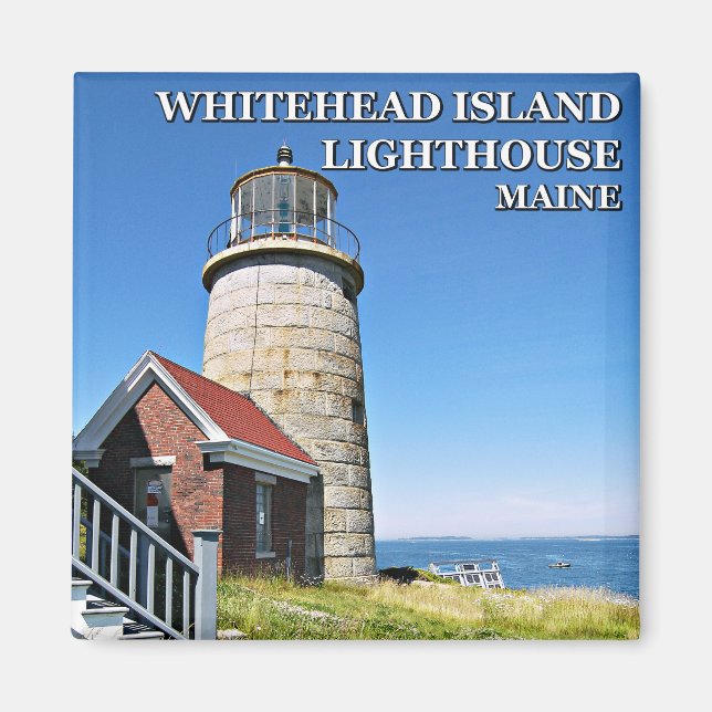 Imán Faro de Whitehead Island, Magnet Maine (Frente)