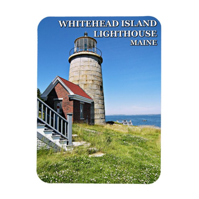 Imán Faro de Whitehead Island, Maine (Vertical)