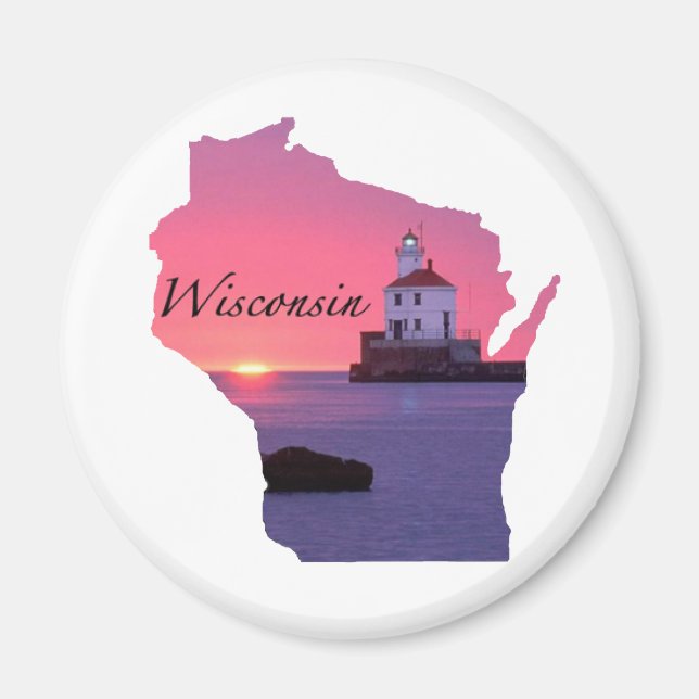 Imán Faro de Wisconsin (Frente)