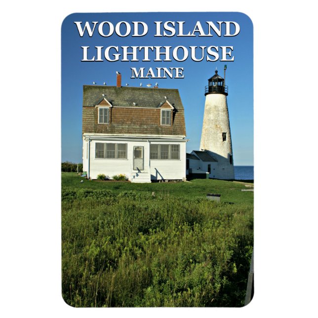Imán Faro de Wood Island, Magnet Maine Flexi (Vertical)