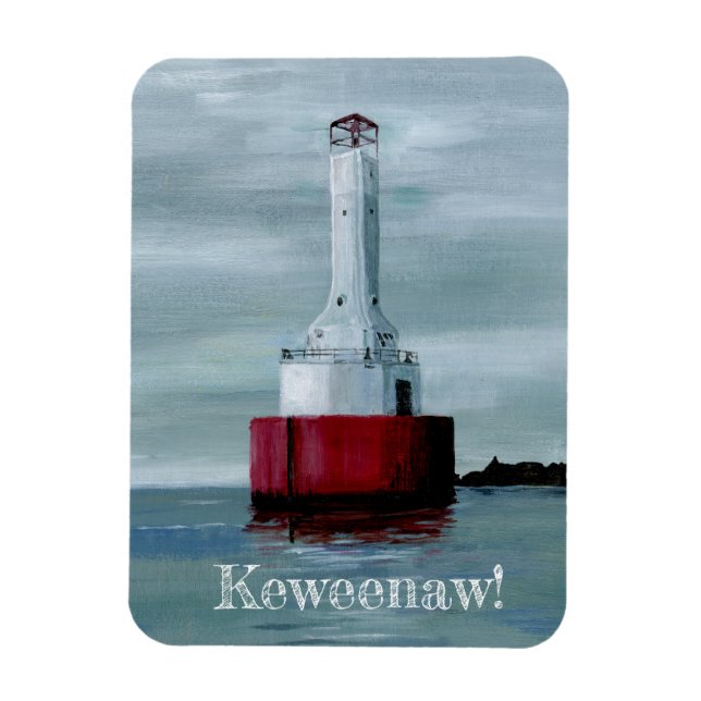 Imán Faro del canal de Keweenaw Upper Michigan UP (Vertical)
