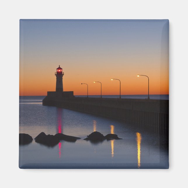 Imán Faro del muelle norte en Duluth, Minnesota, (Frente)